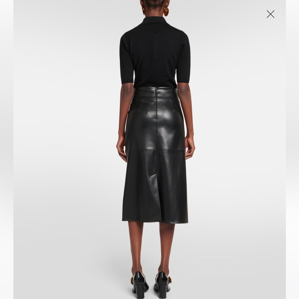 NWT NEW SEASON ‘S MAX MARA ‘RIMINI’ FAUX LEATHER SKIRT BLACK FALL/WINTER/SPRING - Picture 3 of 16